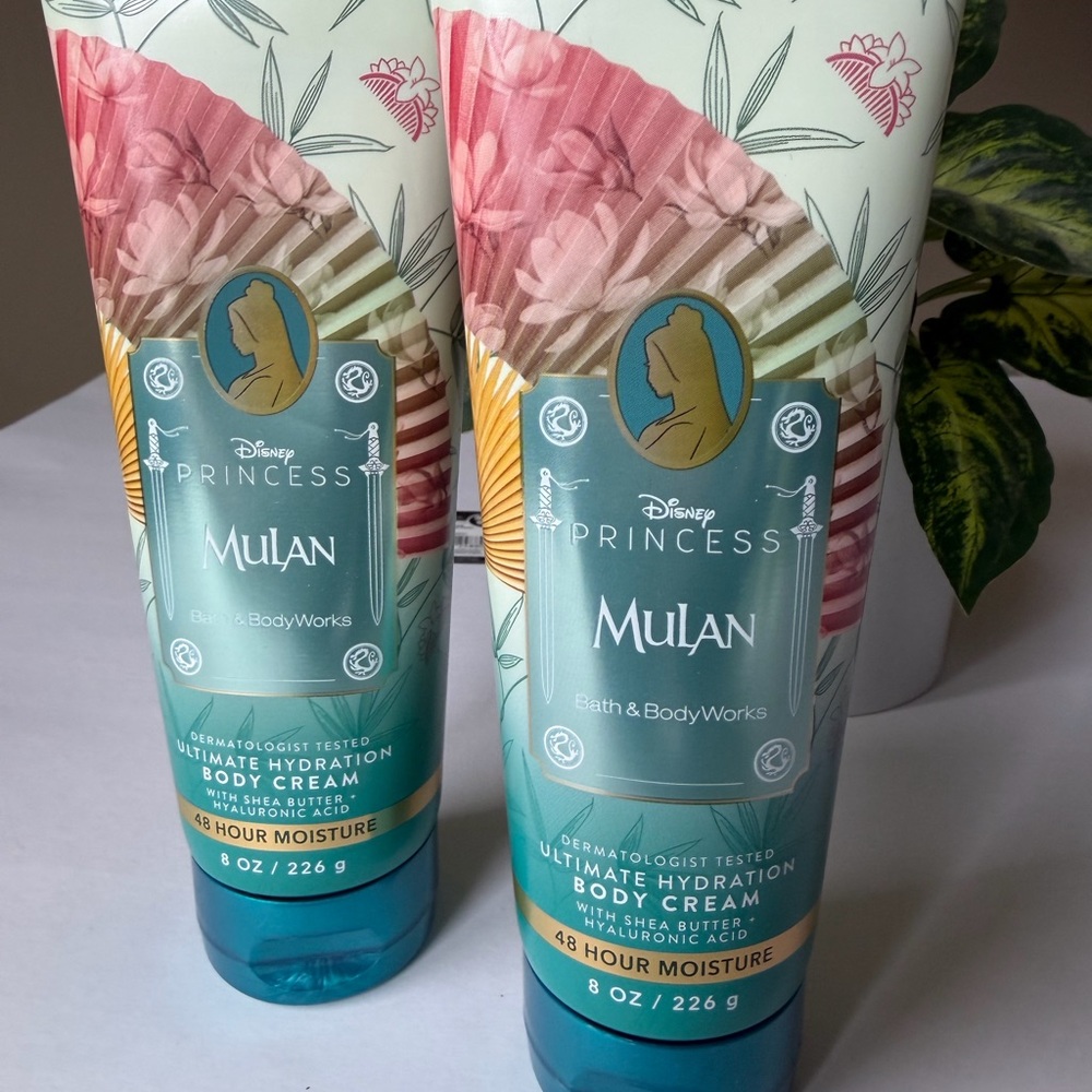 Bath and Body works Disney Princess Mulan Body Cream. Set of 2.NWT